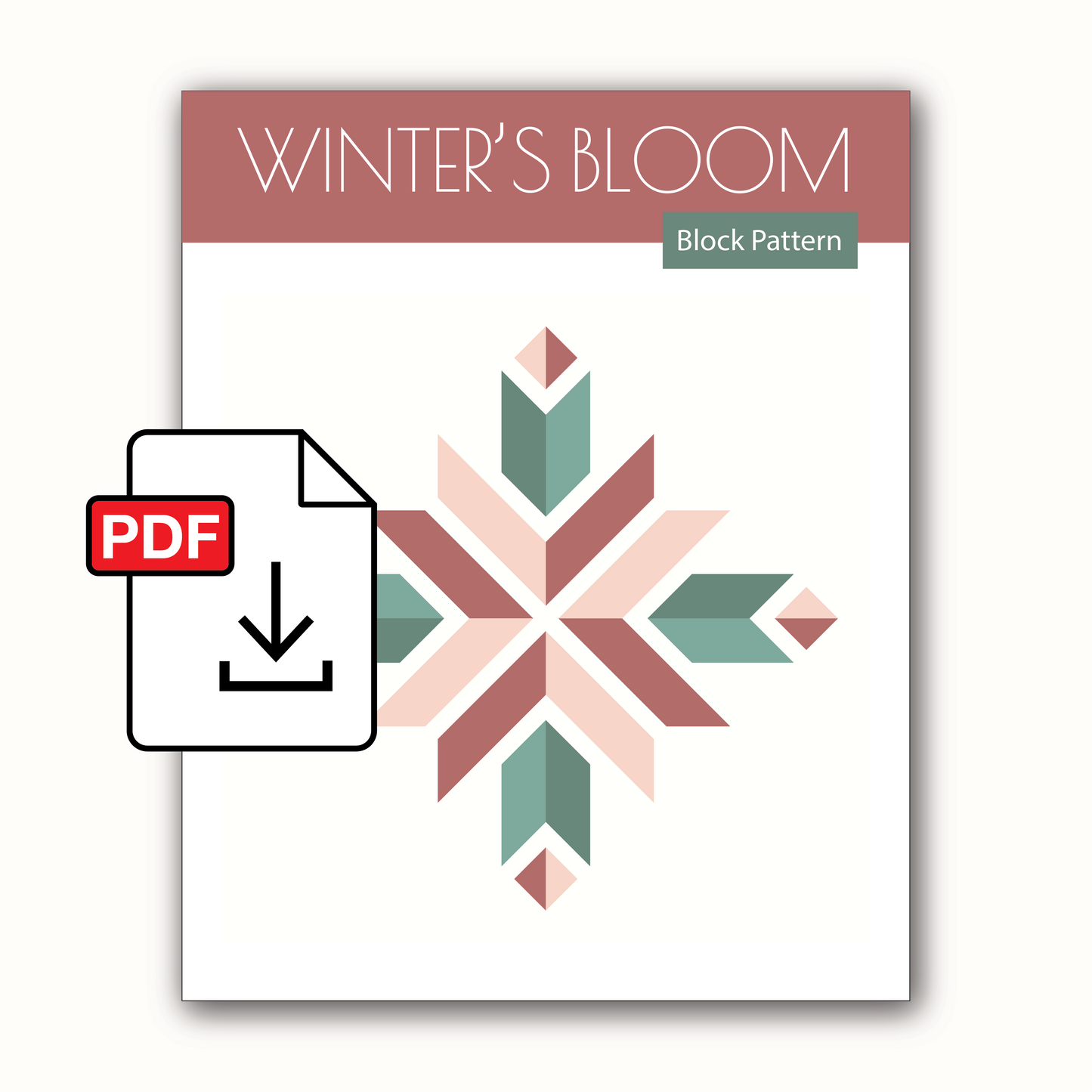Winter's Bloom Block Pattern - PDF
