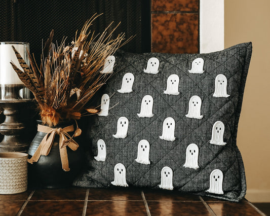 Boo Crew Quilted Pillow Cover