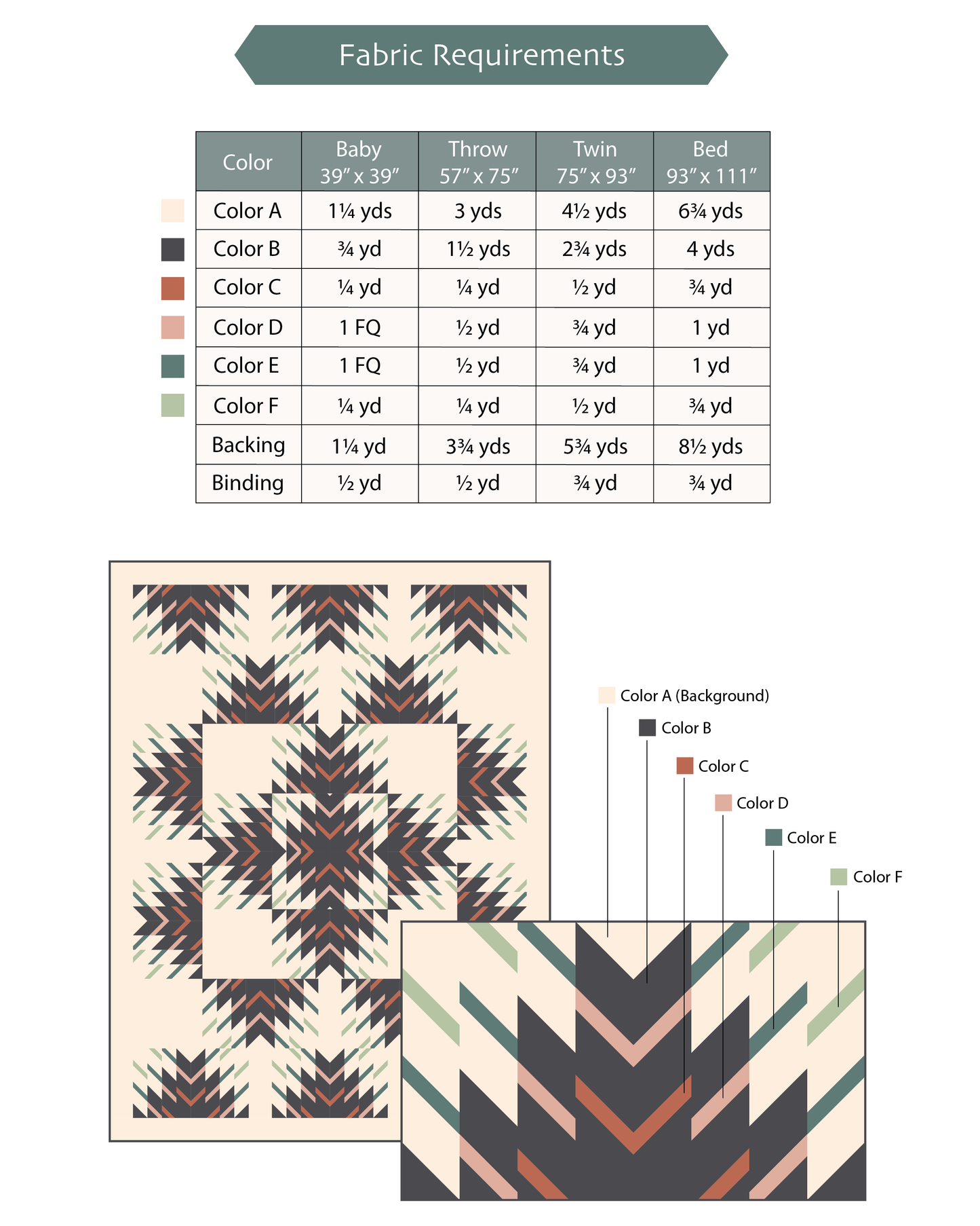 Desert Spoon Quilt Pattern - PDF
