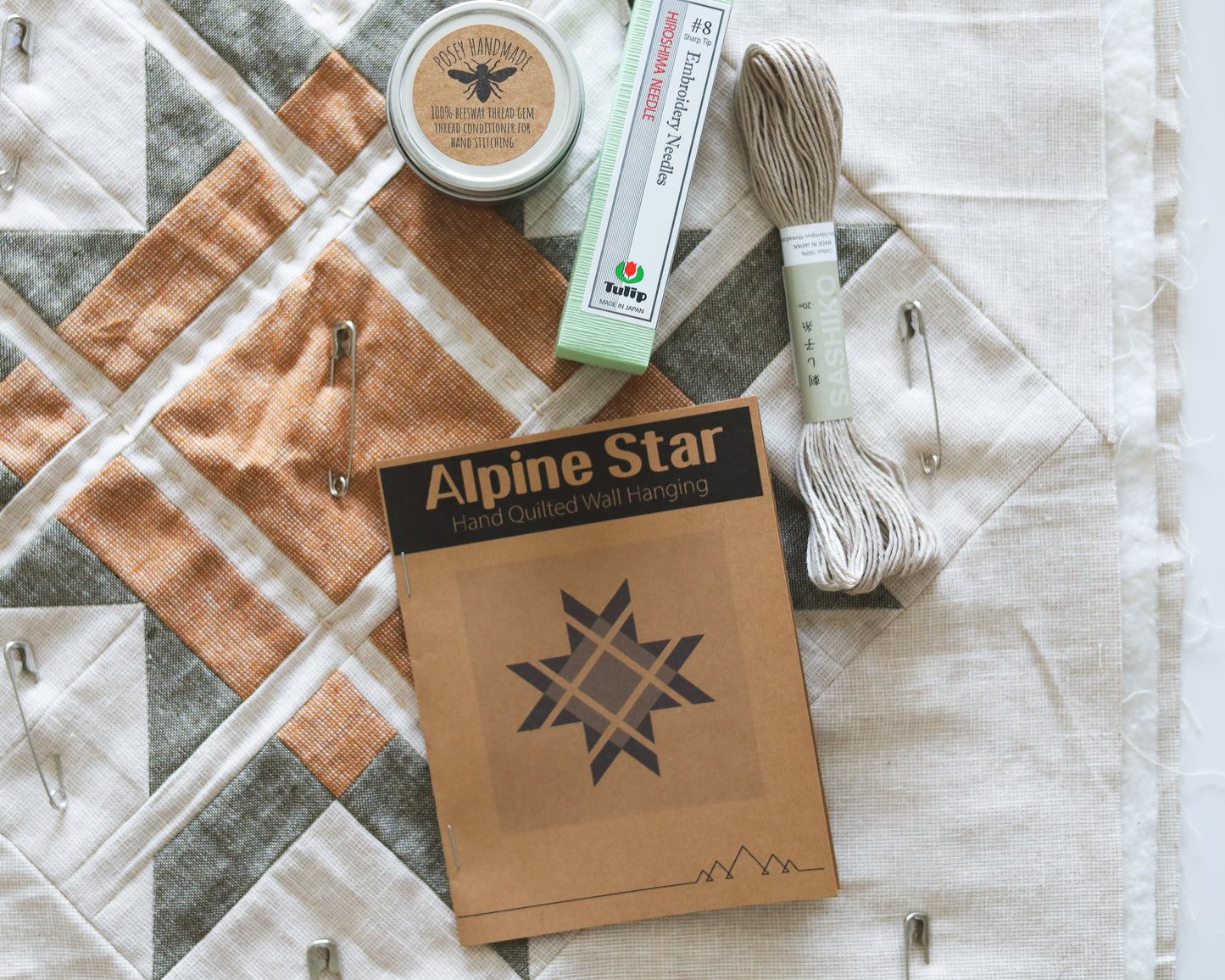 Alpine Star Wall Hanging - Hand Quilting Kit